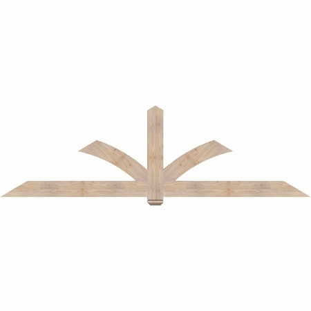 Ekena Millwork Redmond Smooth Timber Gable Bracket, Douglas Fir, 108"W x 31 1/2"H x 3 1/2"D x 5 1/2"F, 7/12 Pitch GBW108X31X0406RED00SDF